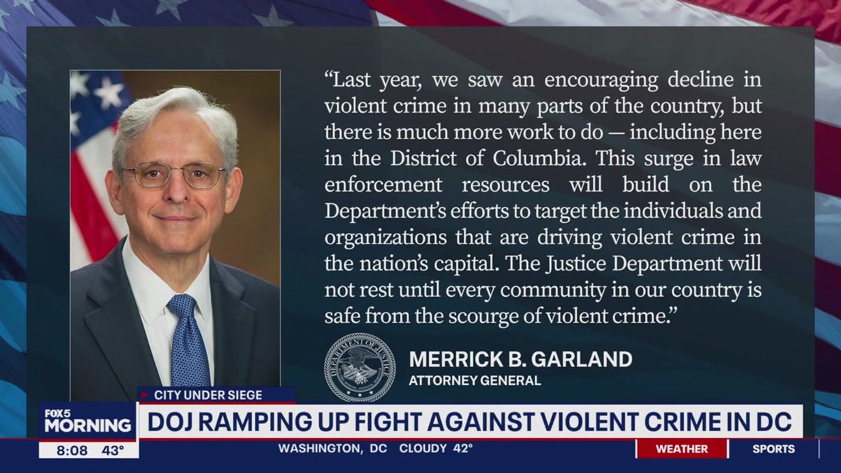 DOJ ramping up fight against violent crime in DC